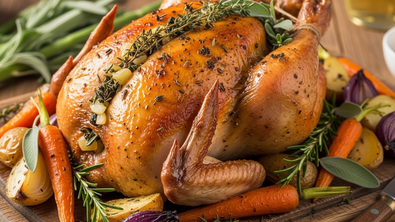Roast Chicken with Herb Stuffing Recipe: Easy Sunday Dinner Classic