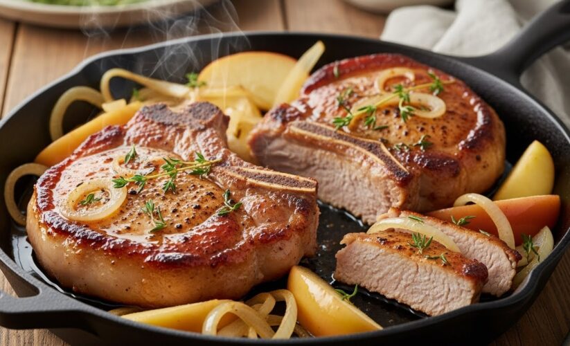 Pork Chops with Apples and Onions: Easy Skillet Recipe