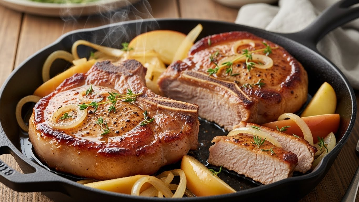 Pork Chops with Apples and Onions: Easy Skillet Recipe