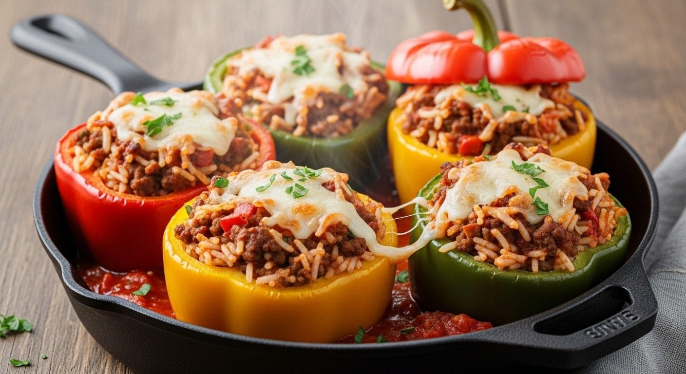 Stuffed Bell Peppers Recipe – Classic Colorful Dinner