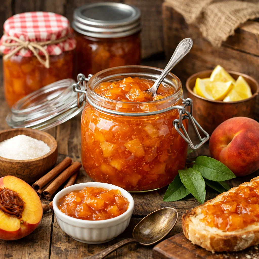 Easy Homemade Peach Preserves Old-Fashioned Recipe