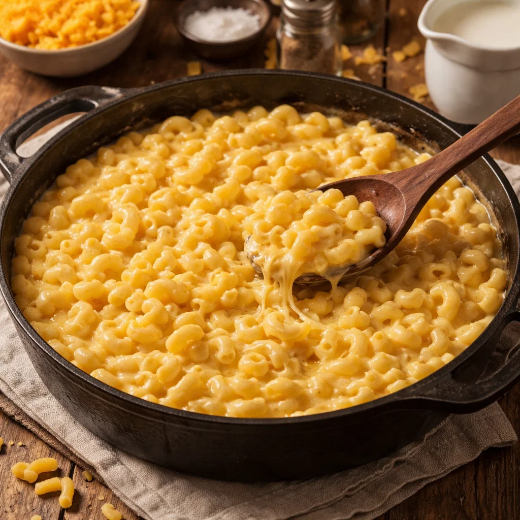 Old-Fashioned Skillet Mac and Cheese Stovetop Recipe