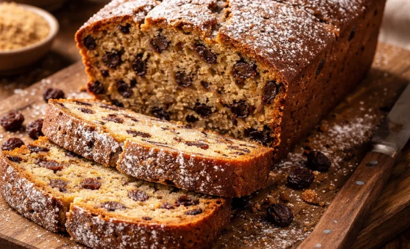 Poor man's cake made with raisins